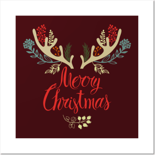 Merry Deer Posters and Art